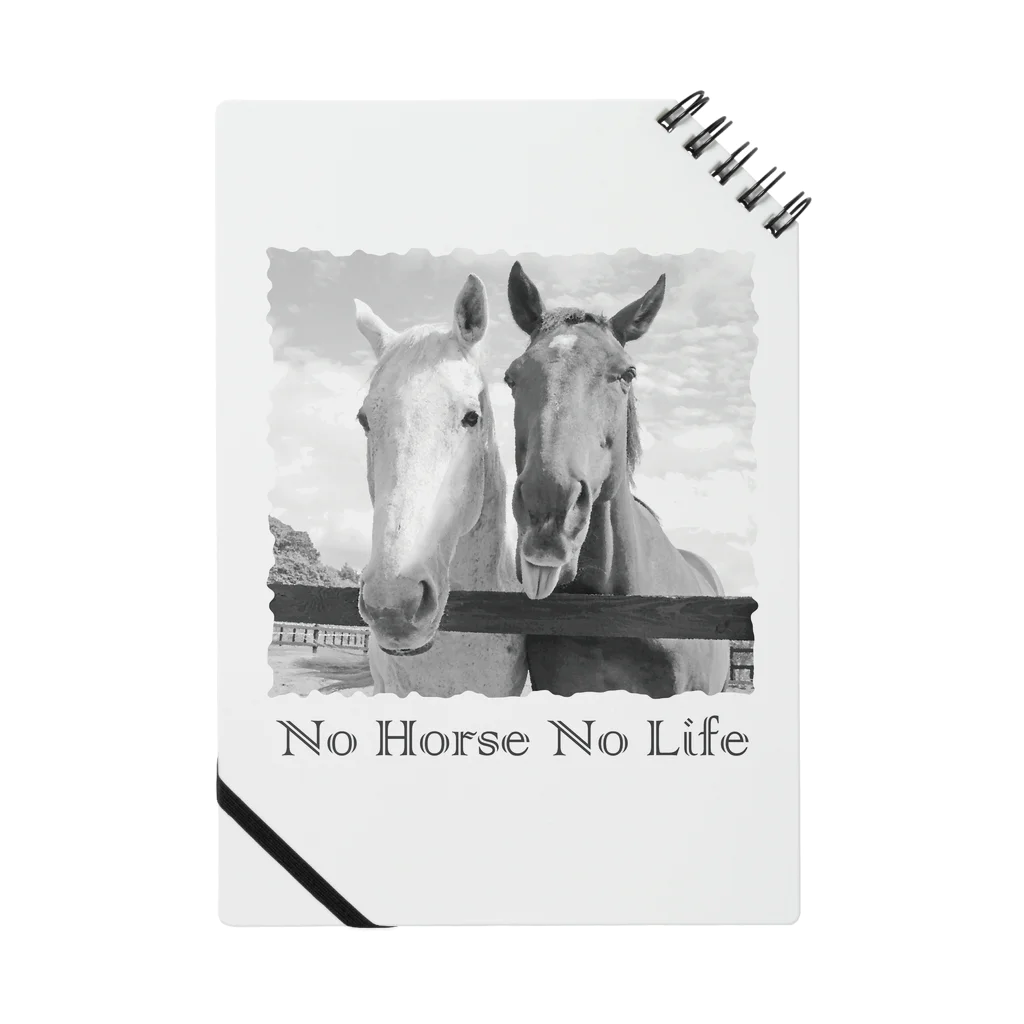 SHOP HAPPY HORSES（馬グッズ）のスピプー（モノクロ） Notebook