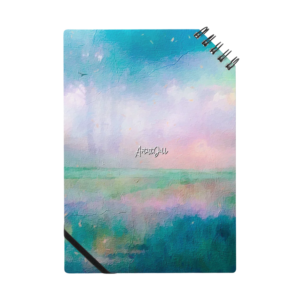 【ホラー専門店】ジルショップの油絵風の癒しデザイン(ターコイズブルー) Notebook