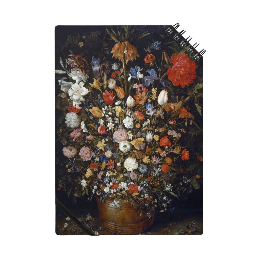 世界の絵画アートグッズのヤン・ブリューゲル（父）《木の器に咲く花》 Notebook