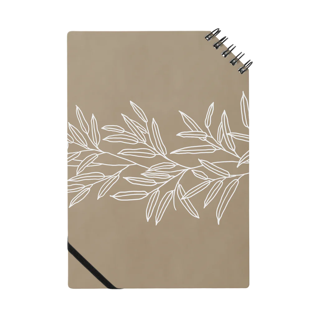 UsamaruのElegant Leaves - dark brown Notebook