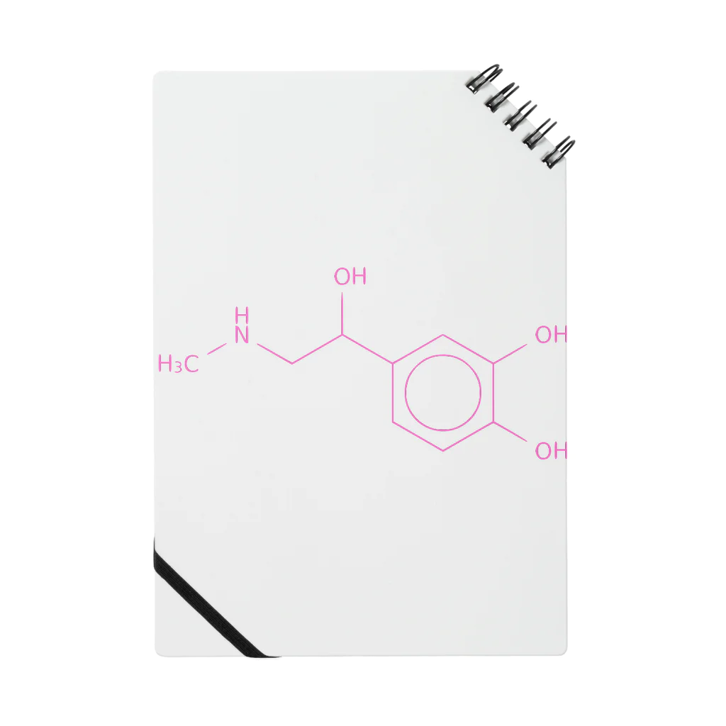 分子構造のアドレナリンの分子構造 Notebook