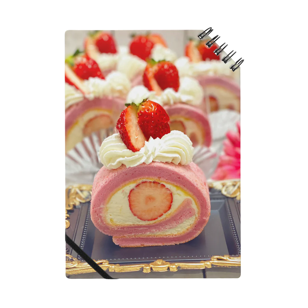 メグミ-cafeの苺ロールケーキ Notebook