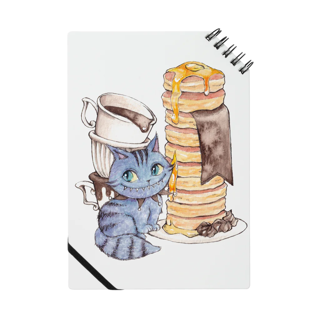 Atelier cinnamonの不思議の国のアリス×チョコレート／チェシャ猫とホットケーキ Notebook