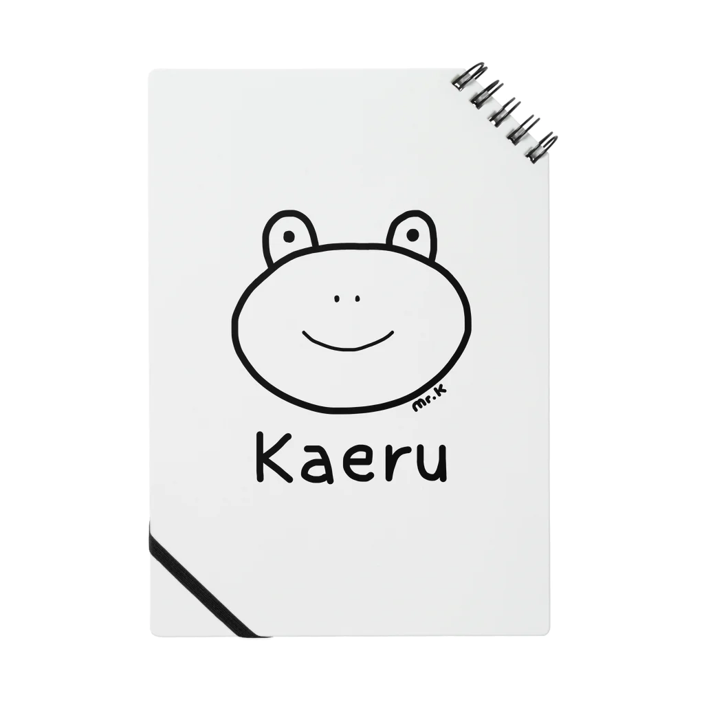 MrKShirtsのKaeru (カエル) 黒デザイン Notebook