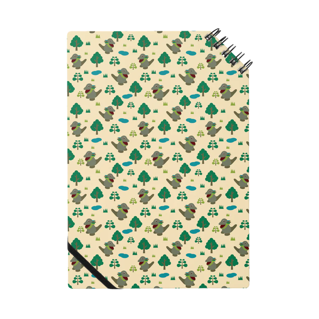 TURBO_subのモッコメリアンパターン-緑 Notebook