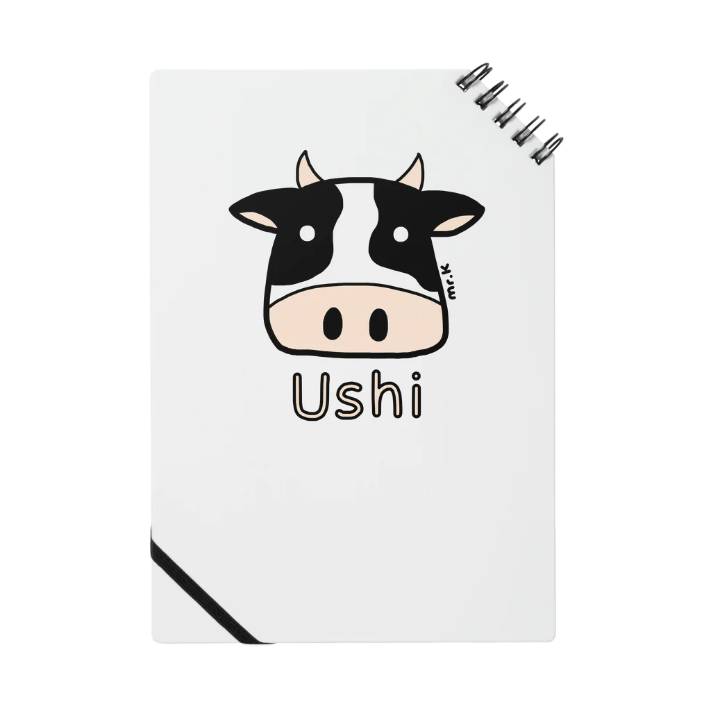 MrKShirtsのUshi (牛) 色デザイン Notebook