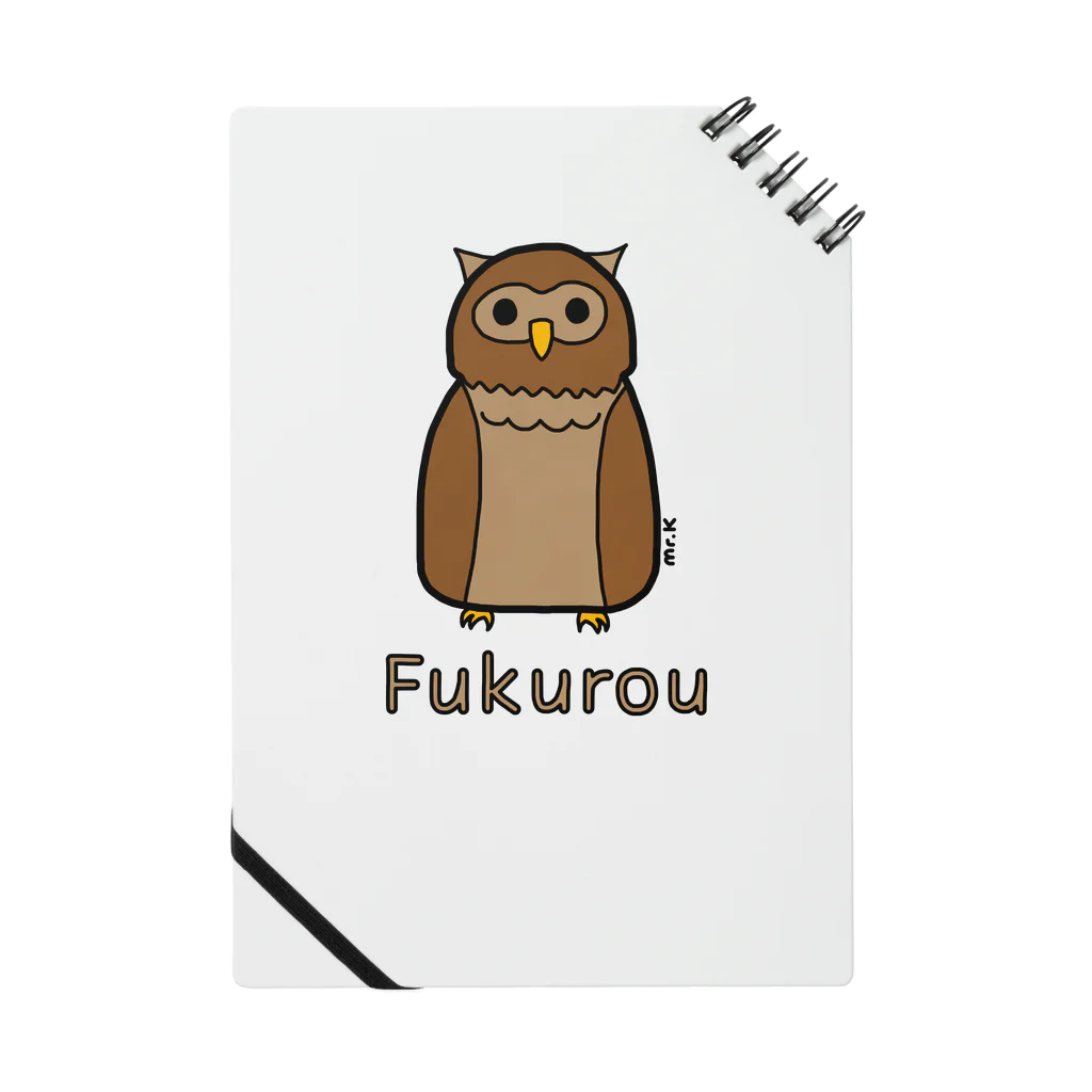 MrKShirtsのFukurou (フクロウ) 色デザイン ノート