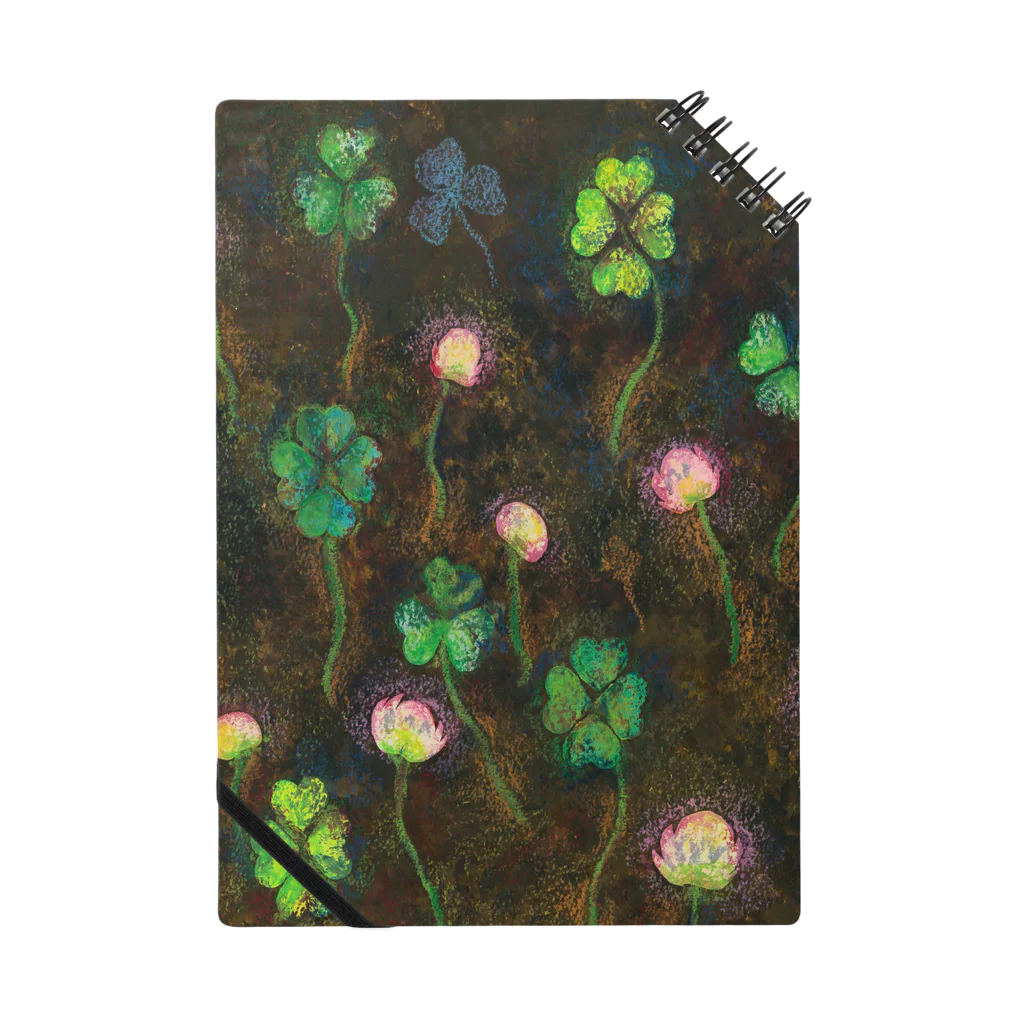 和歌のピンクの花のクローバー Notebook