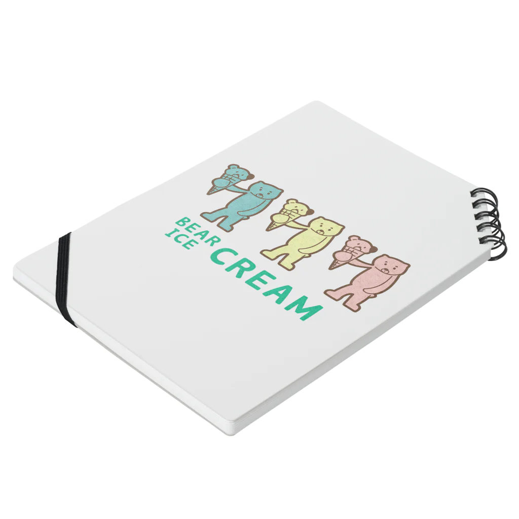 ari designのカラフルアイスクリーム Notebook :placed flat