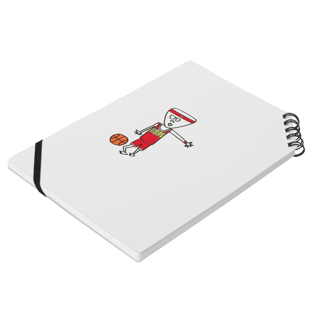 yuka.f_illustrationのバスケ宇宙人 Notebook :placed flat