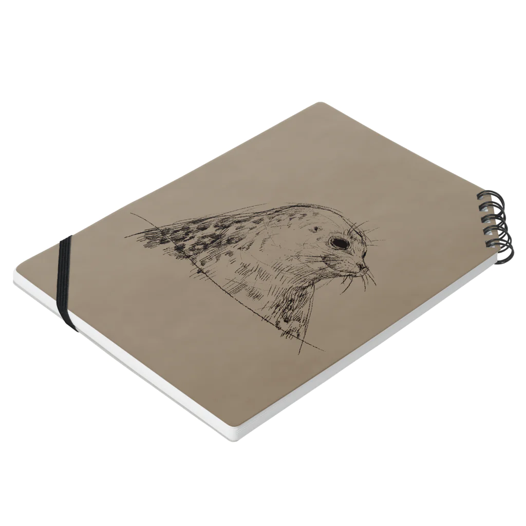 ぴすぴすのRinged seal Notebook :placed flat