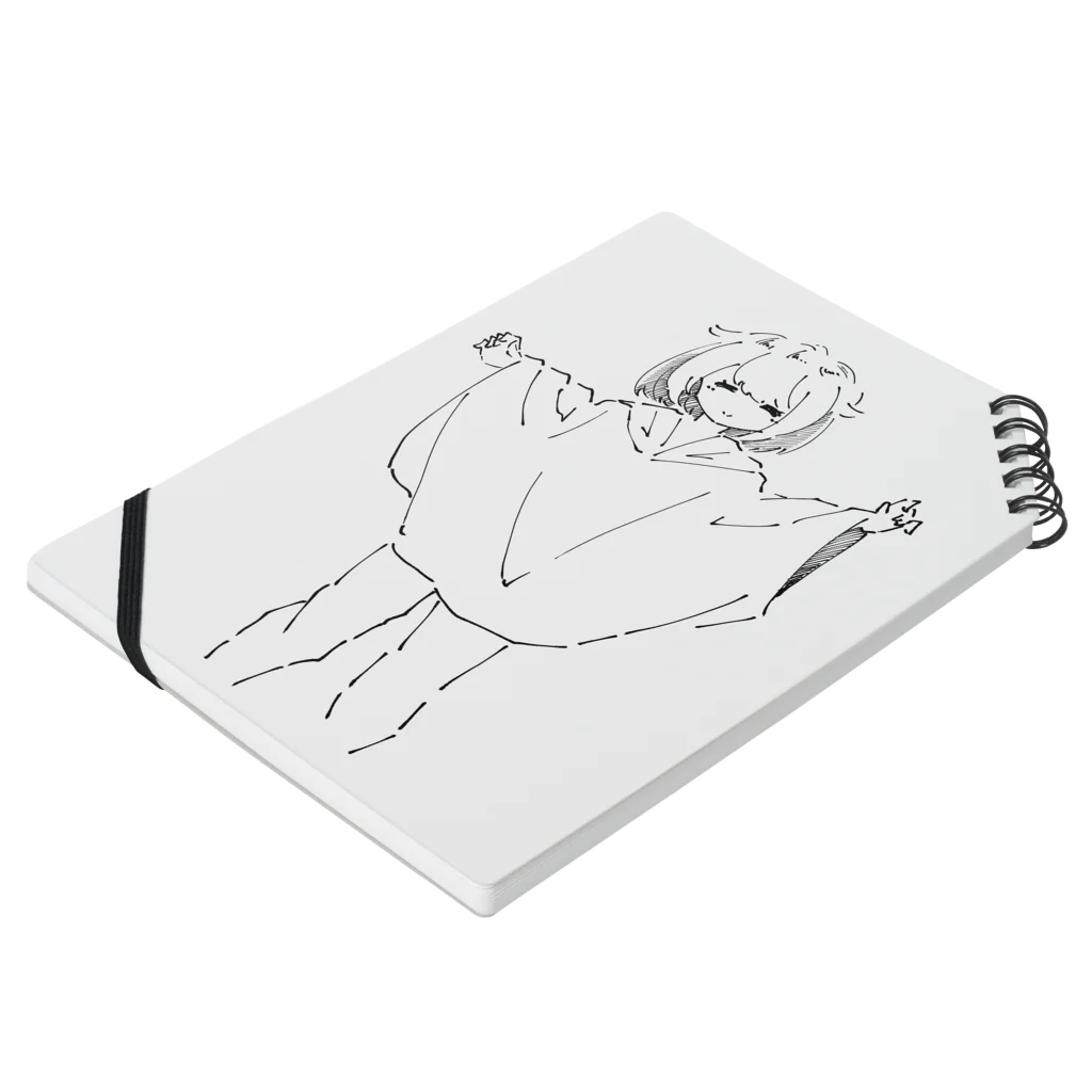 白雪 愛姫のドルマンパーカー Notebook :placed flat