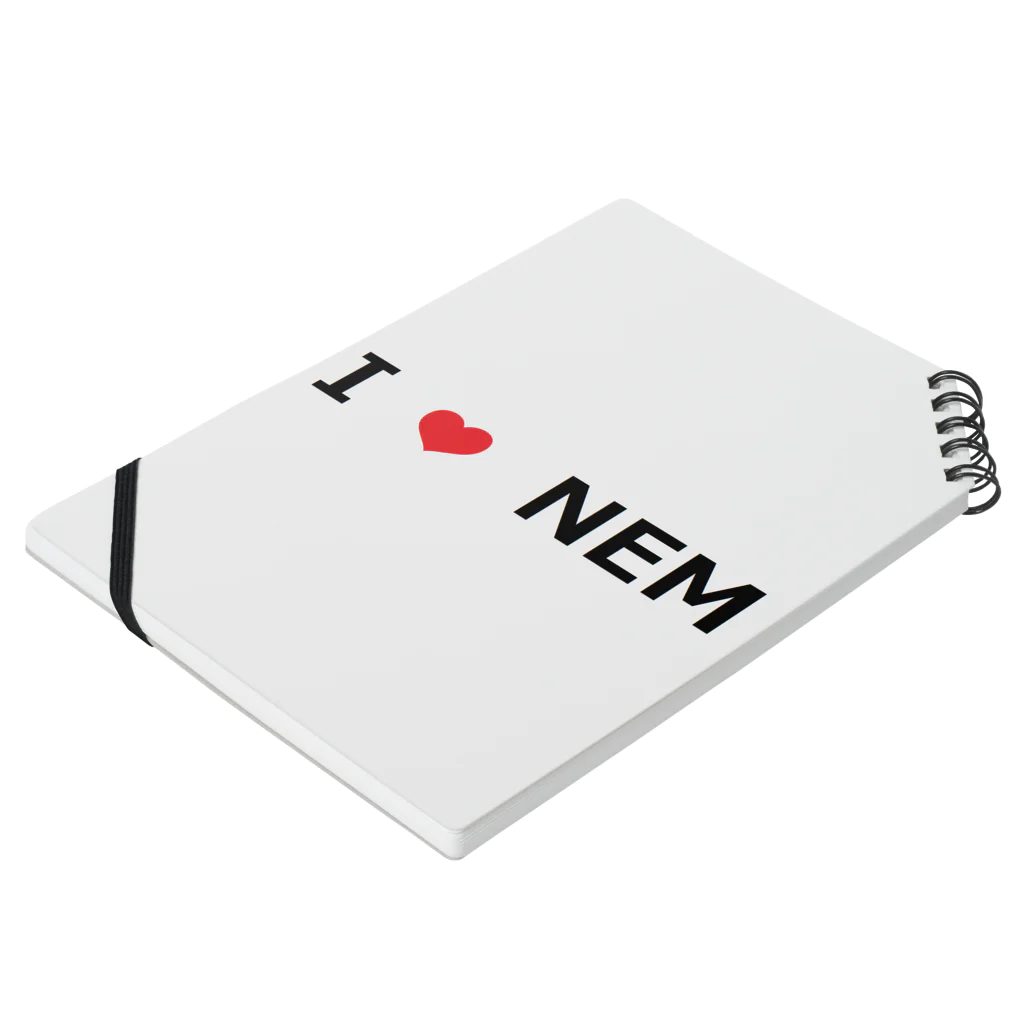 BBdesignのI Love NEM Notebook :placed flat
