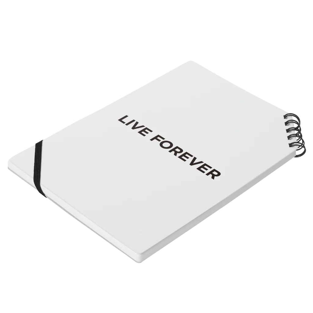 Type Me TのLIVE FOREVER Notebook :placed flat
