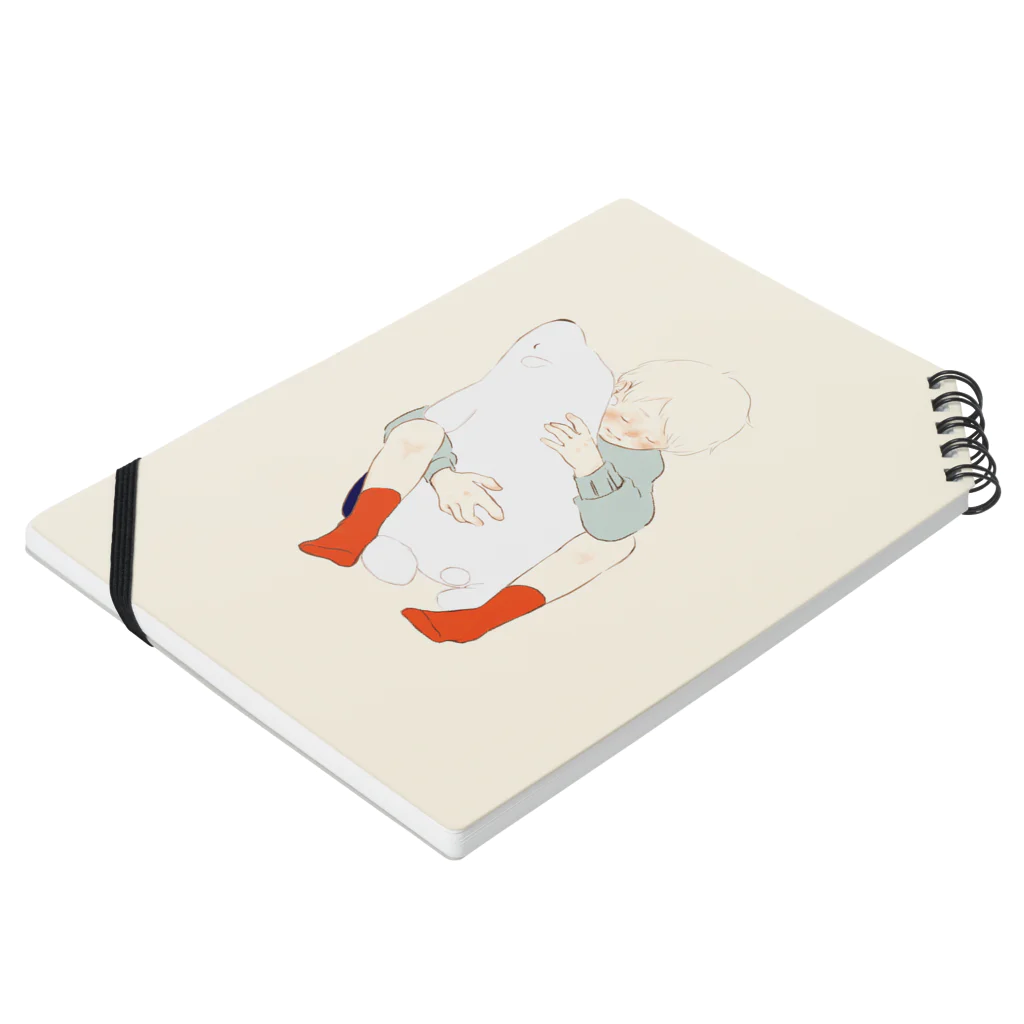 すずろにのWhite  bear Notebook :placed flat