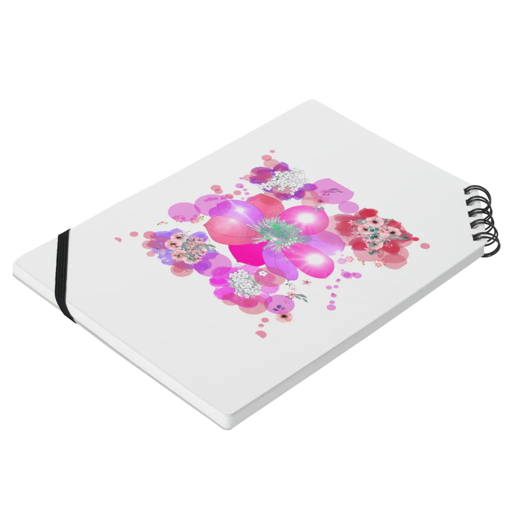 cocoyumi8のキラキラ花まつり Notebook :placed flat