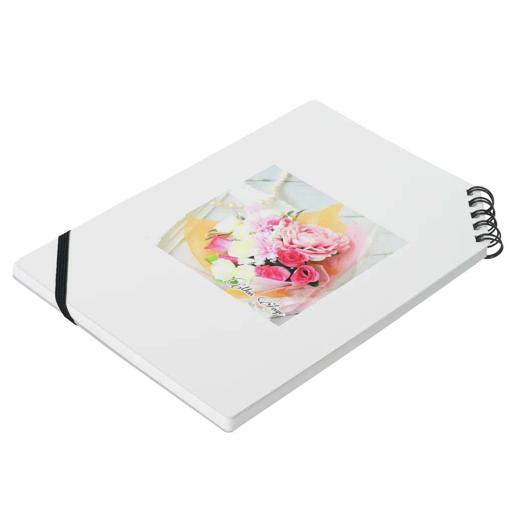 Mon AngeのFlower Bouquet Notebook :placed flat