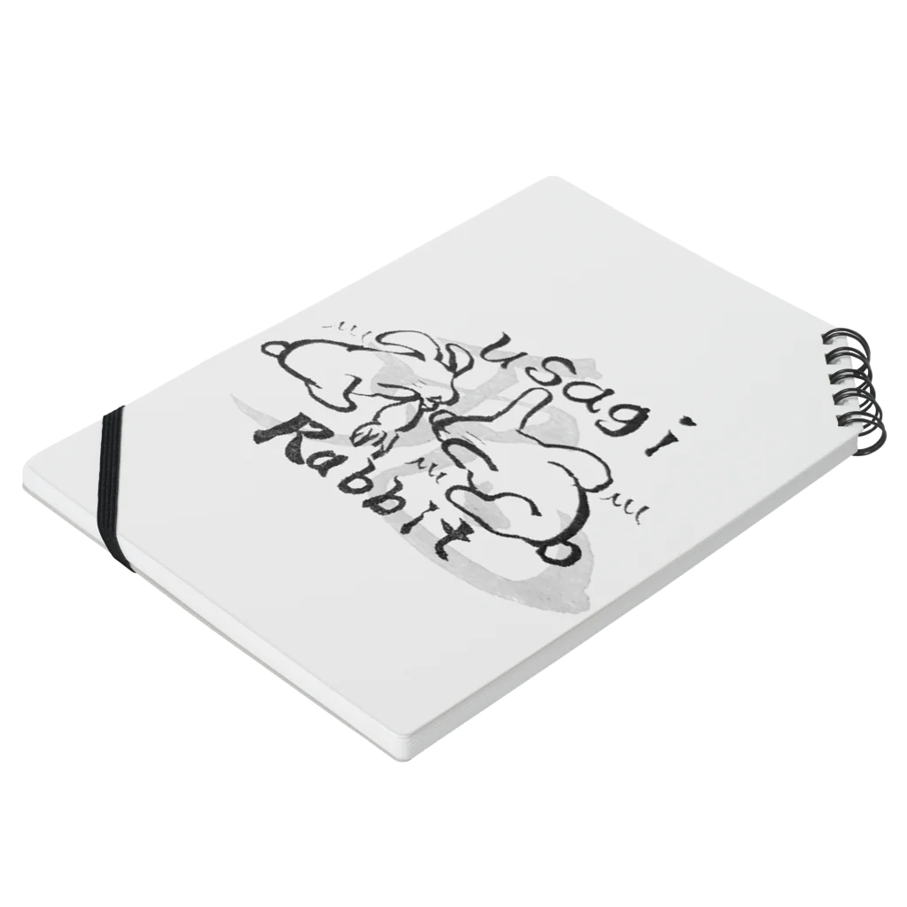ぴちゃグラフィックショップの兎･Rabbit Notebook :placed flat