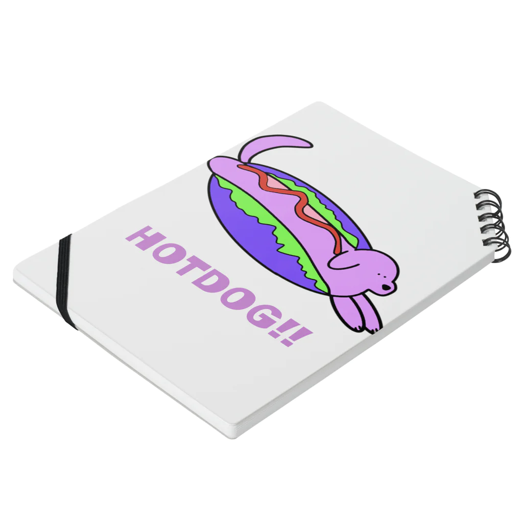 FOODZOOのHOTDOG(PURPLE) ノートの平置き