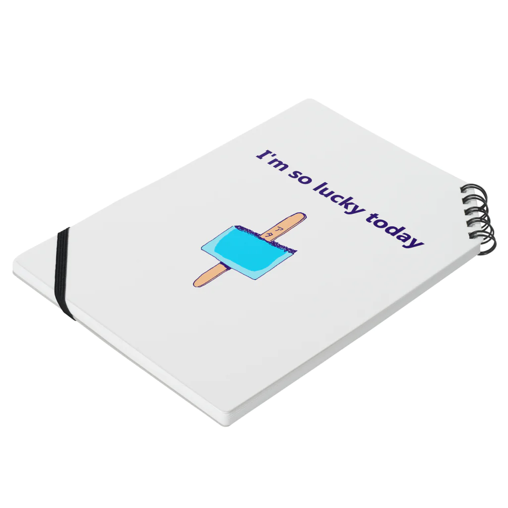 NIKORASU GOのラッキーデザイン「ついてる」 Notebook :placed flat