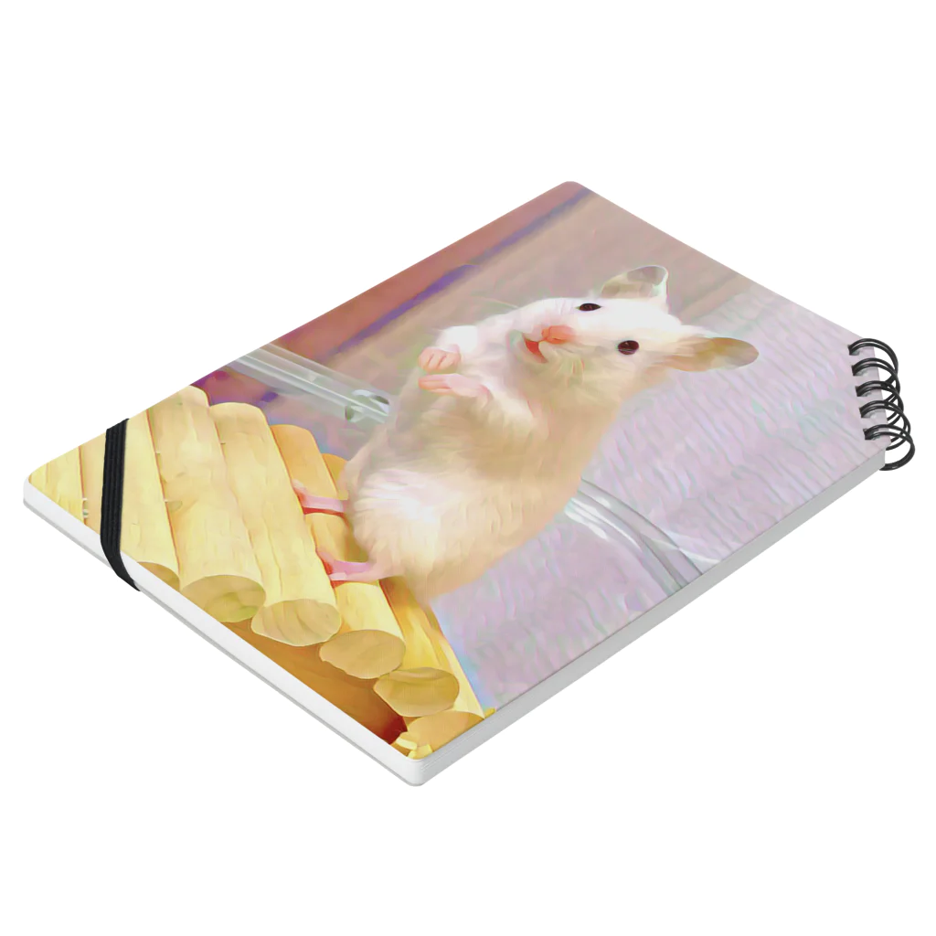 ハムスター愛好家 | Hamster Loverのシロクマハムスターゆきちゃん Notebook :placed flat