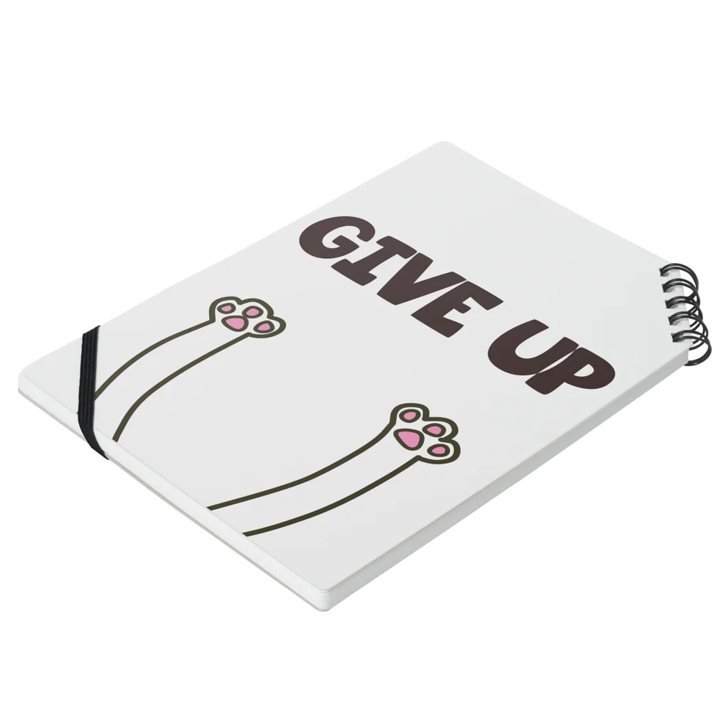 猫☆RISEのGIVE UPねこ Notebook :placed flat