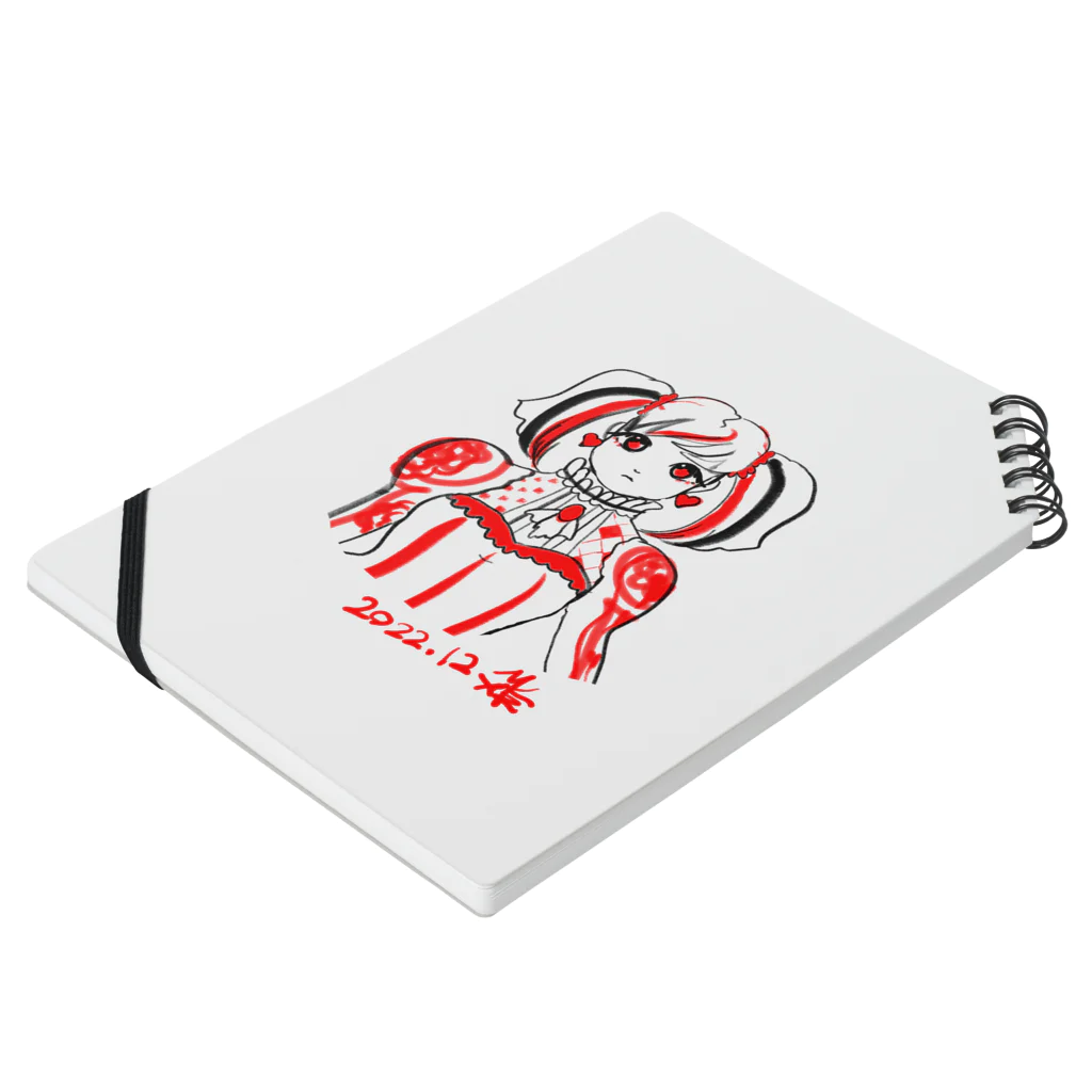 mikyacraft MIKA💓🌟赤い心臓の可愛いちゃんアップ ノートの平置き