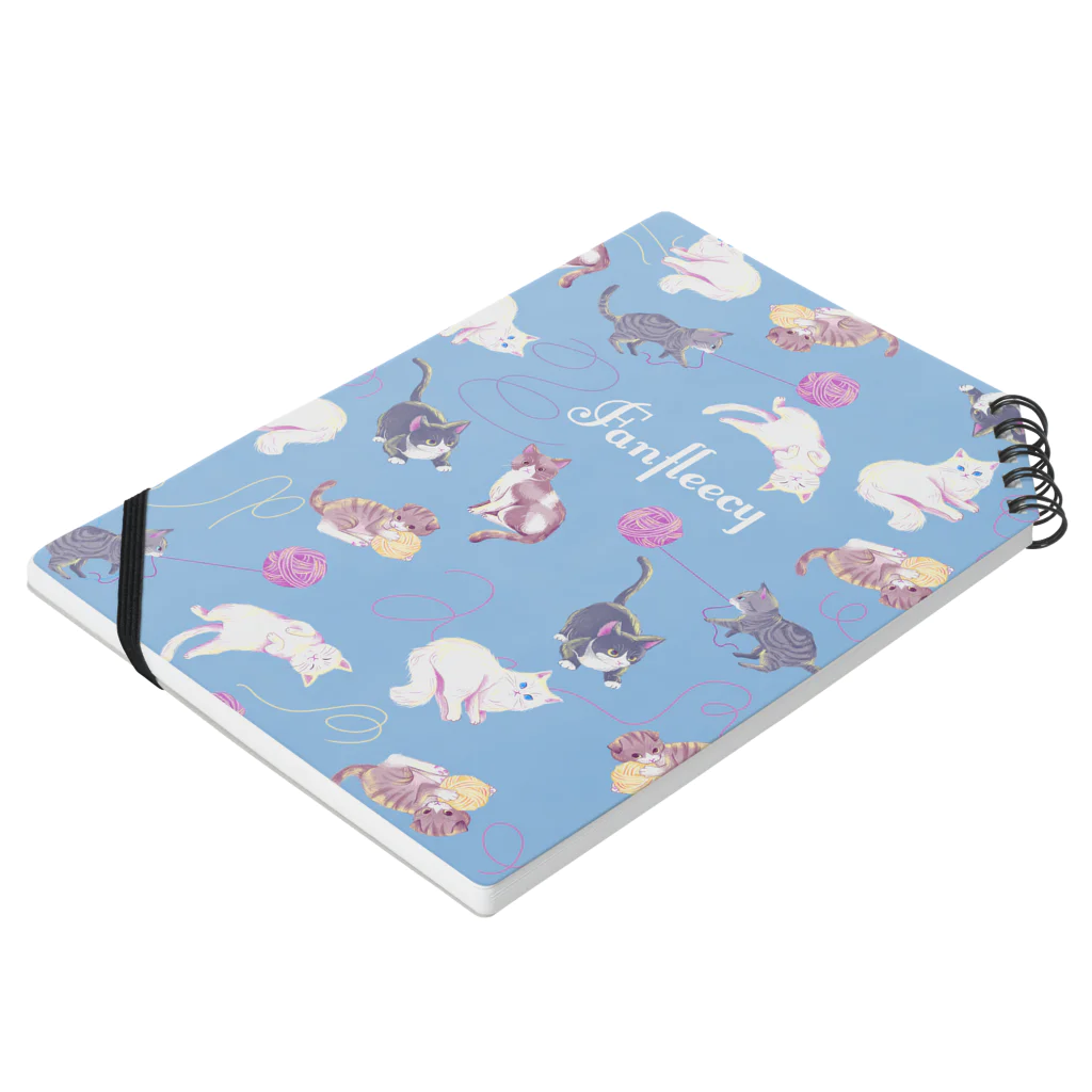 Fanfleecyのmeow meow(blue) Notebook :placed flat