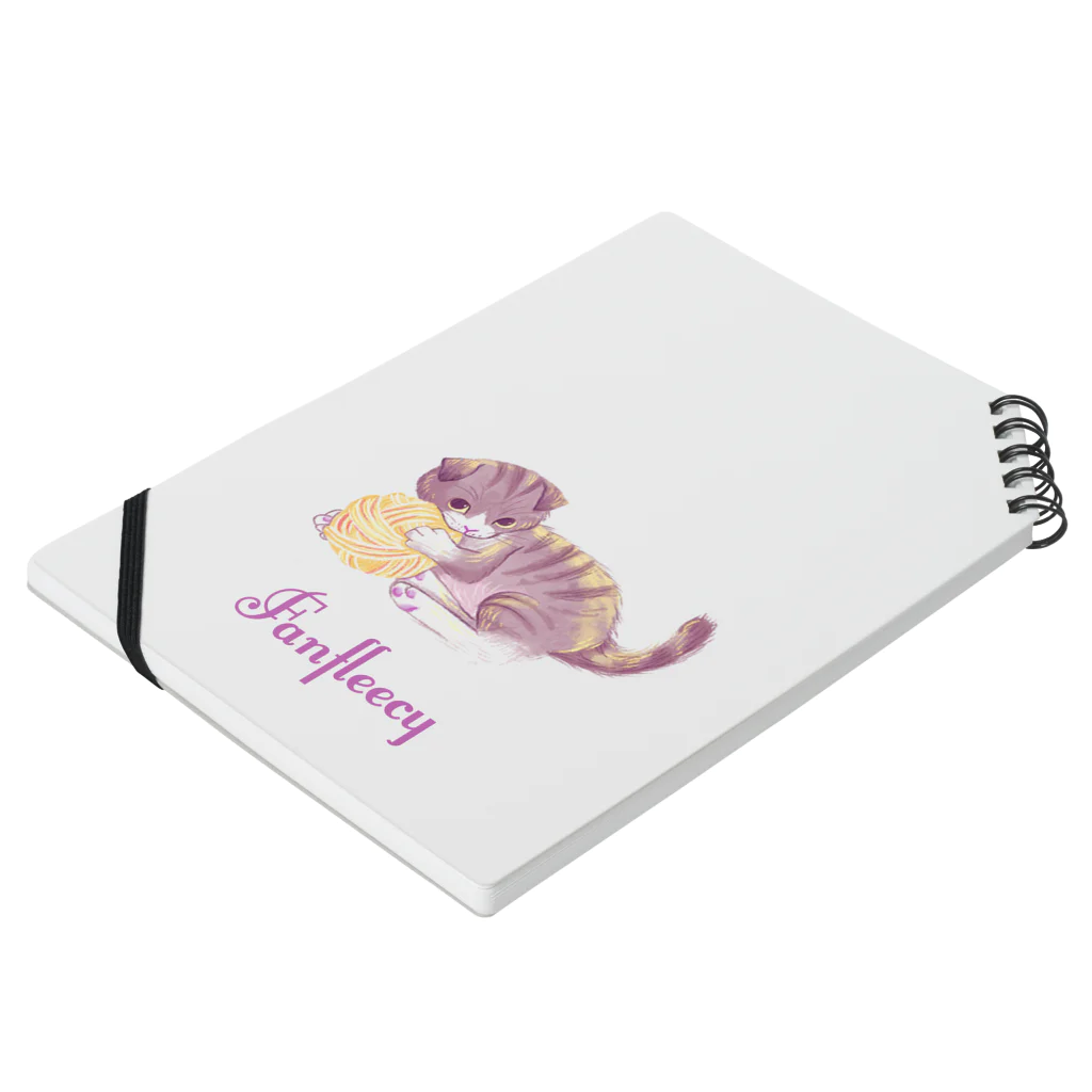 Fanfleecyのmeow meow(scottish fold) Notebook :placed flat