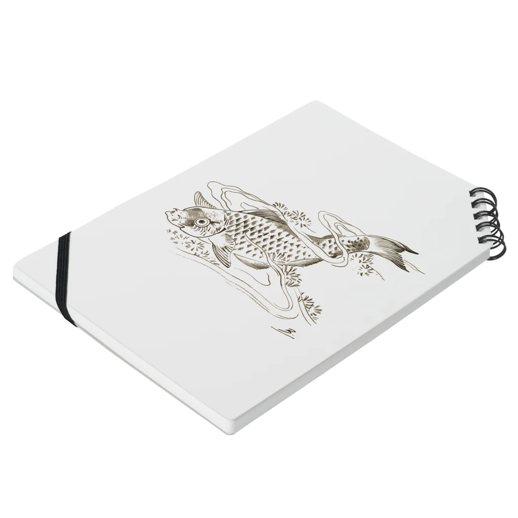 PD selectionのPoisson dans une vague.：波の中の魚。(b14506646) Notebook :placed flat