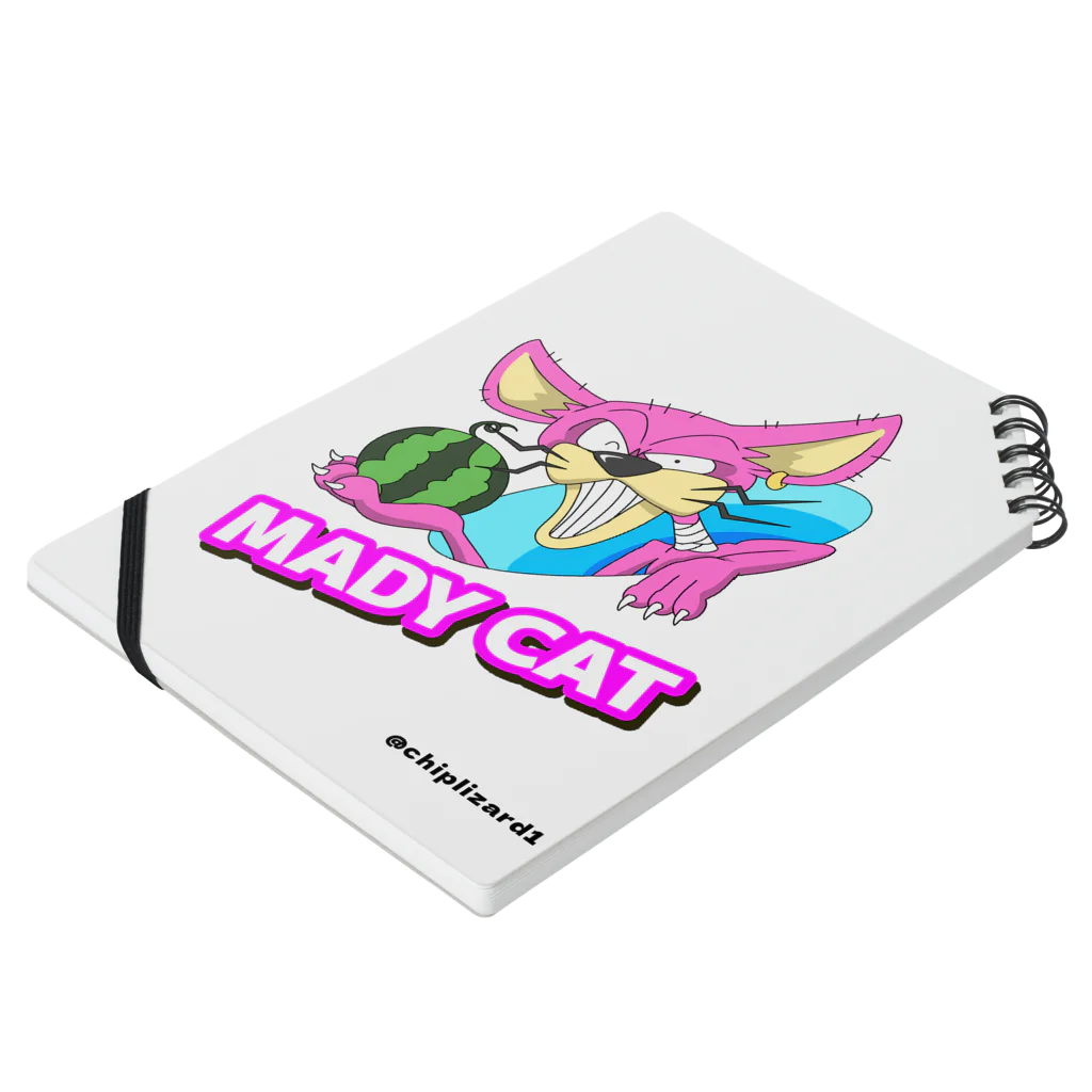 chiplizardのMADY CAT ノートの平置き