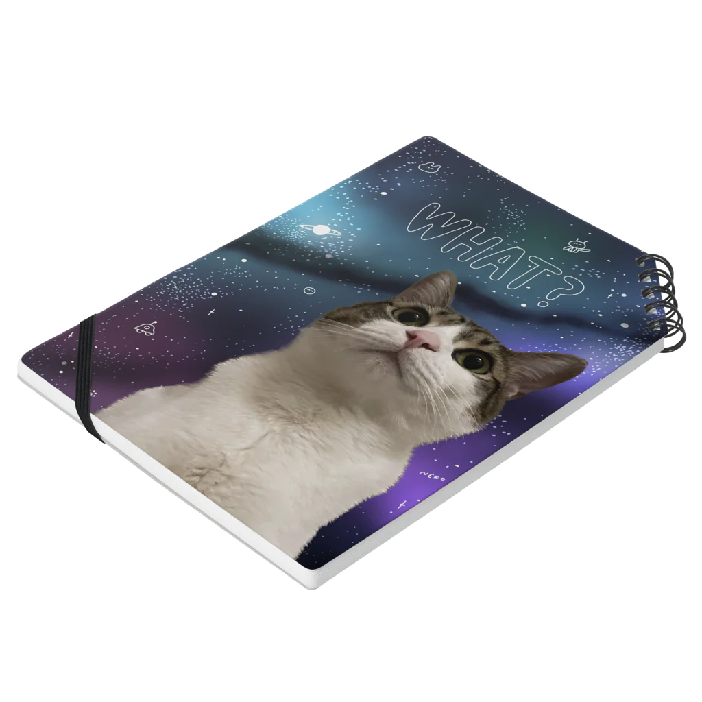 まちゅぴちゅの宇宙猫ぴちゅ Notebook :placed flat