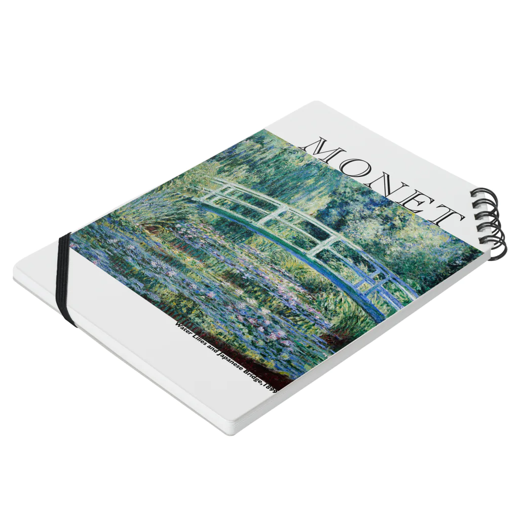 MUGEN ARTのモネ　睡蓮の池と日本の橋　Claude Monet　 Notebook :placed flat