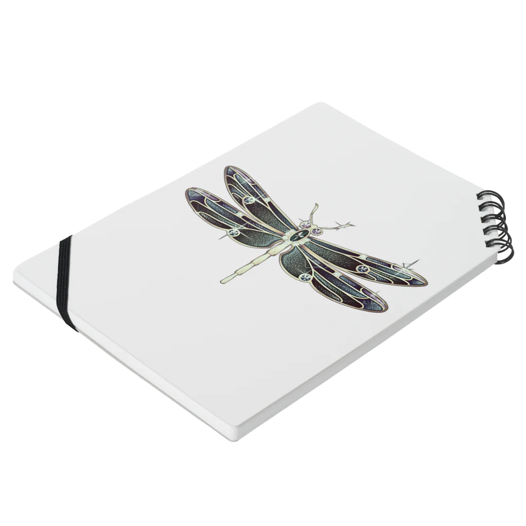 キッチンファラオのトンボ　デザイン Notebook :placed flat