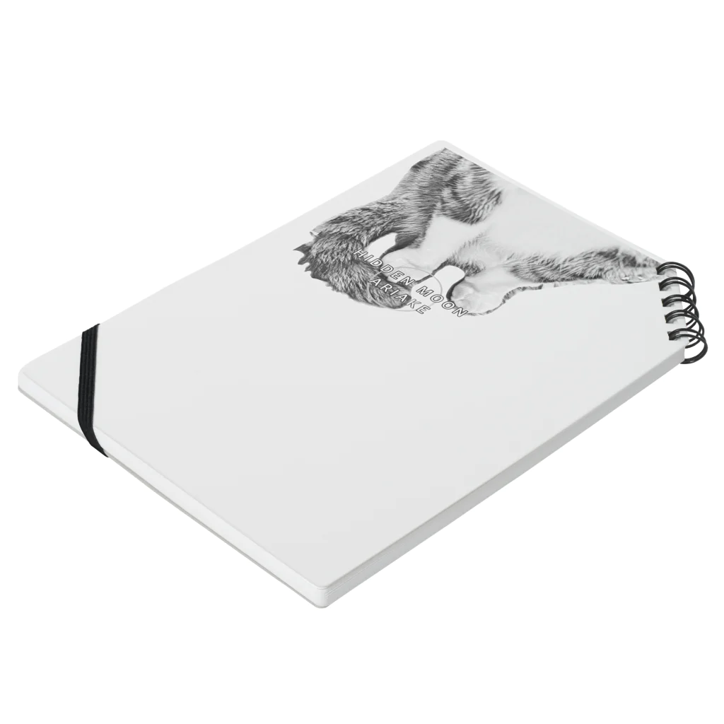 HIDDEN MOON-ARIAKEの16 Notebook :placed flat