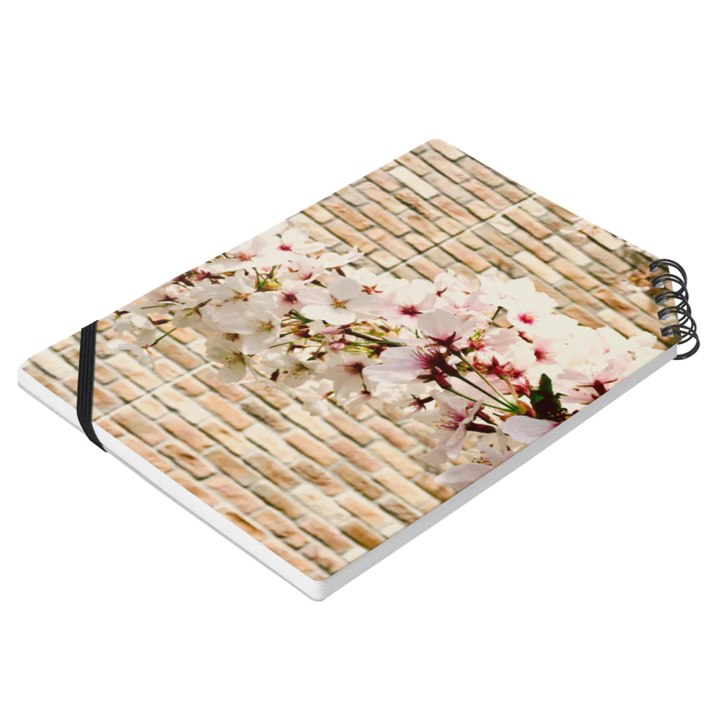 Una Villa Shopの煉瓦と桜1 Notebook :placed flat