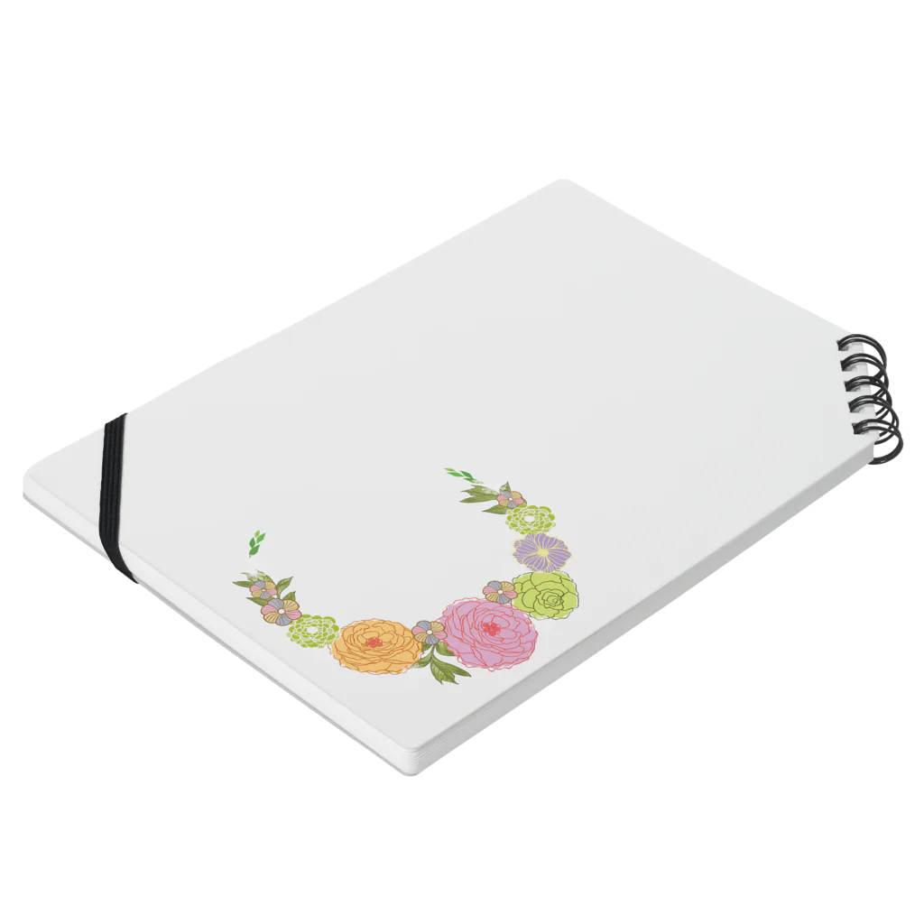 LuLaLysのCrescent Bouquet Notebook :placed flat