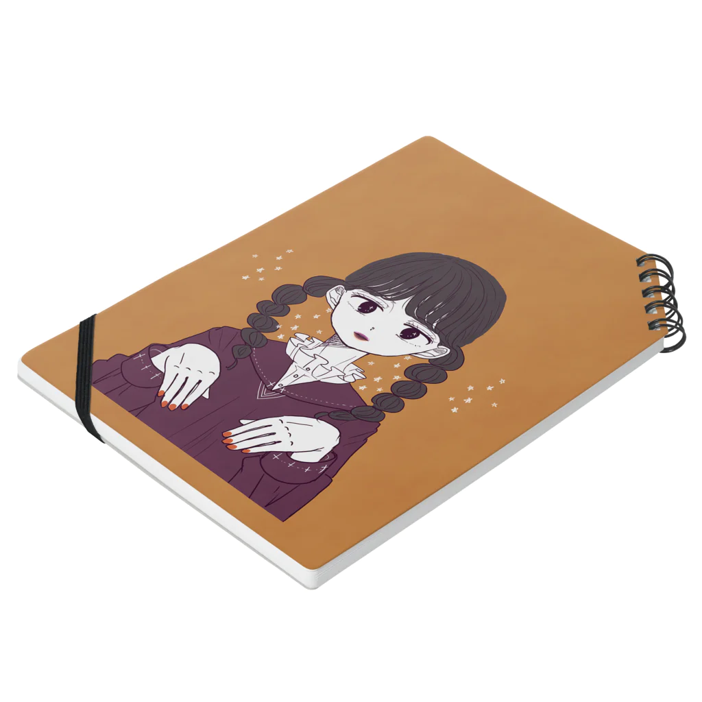 urimushi_064のうらめしやポーズの女の子 Notebook :placed flat