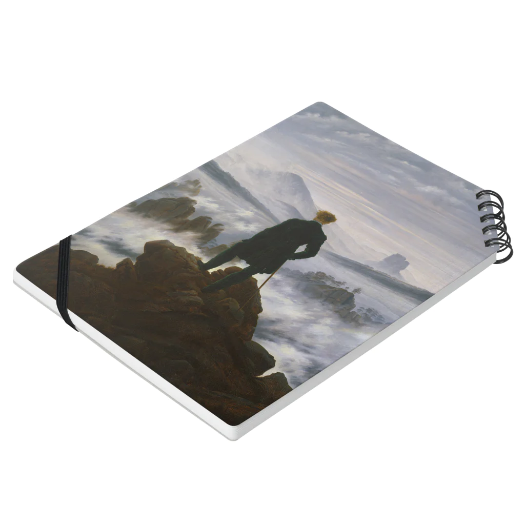 世界美術商店の雲海の上の旅人 / Wanderer above the Sea of Fog Notebook :placed flat