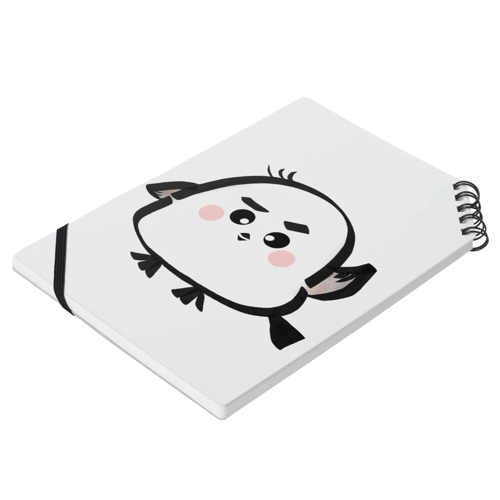 moonriver2020の手をあげるシマエナガくん Notebook :placed flat