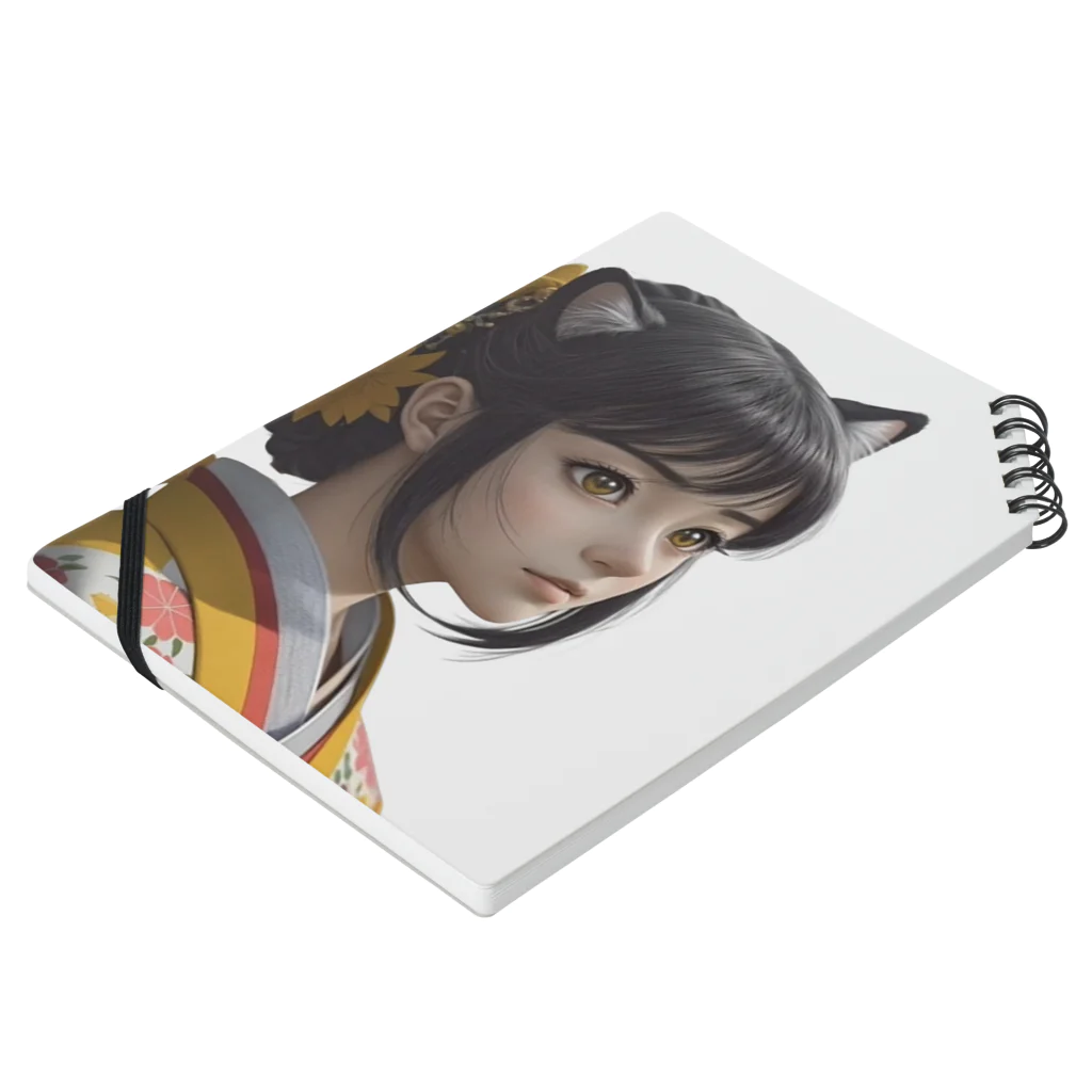 KOHAKU_hakuのInstagramで大人気の京の猫娘♪ Notebook :placed flat