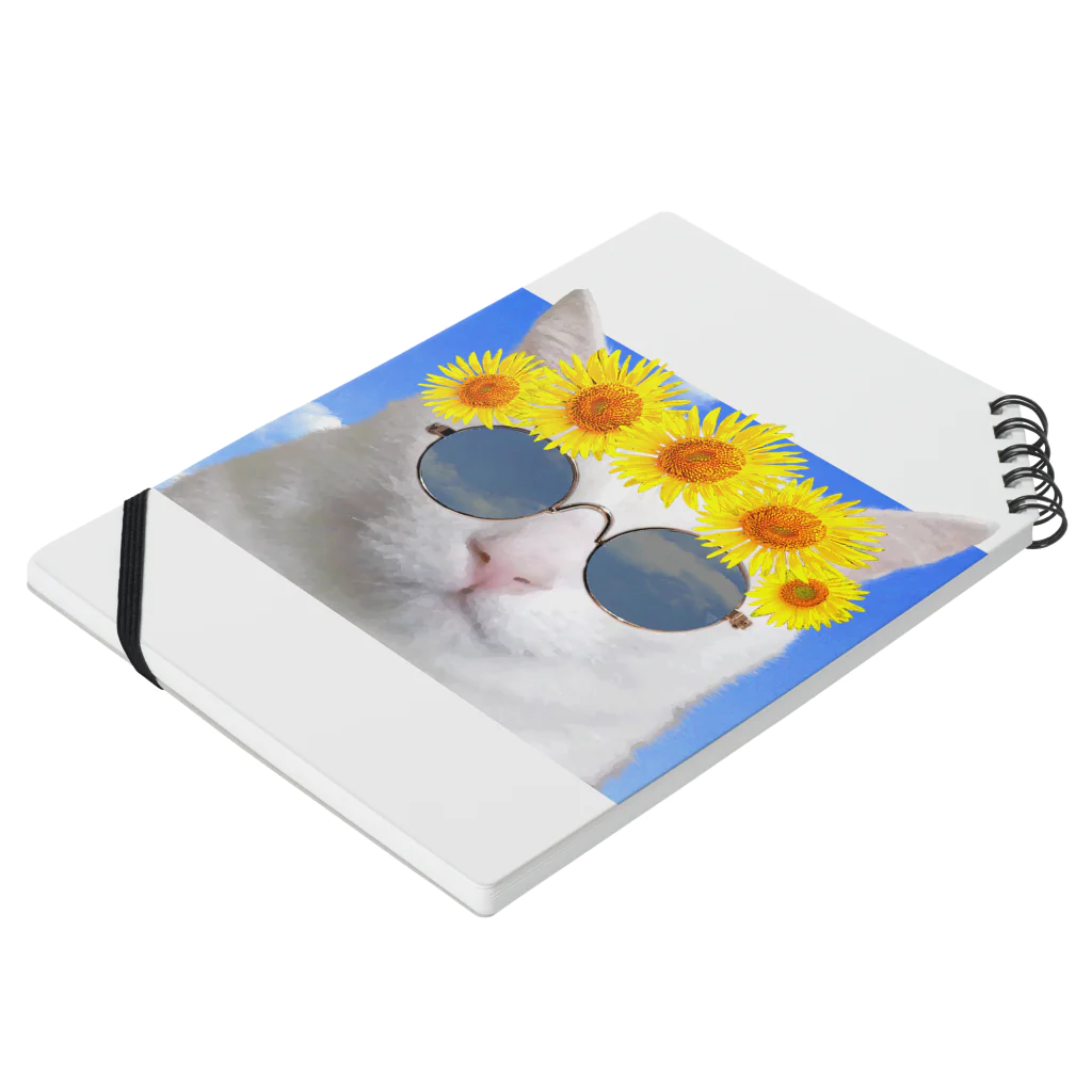 mechaの夏を満喫する猫 Notebook :placed flat