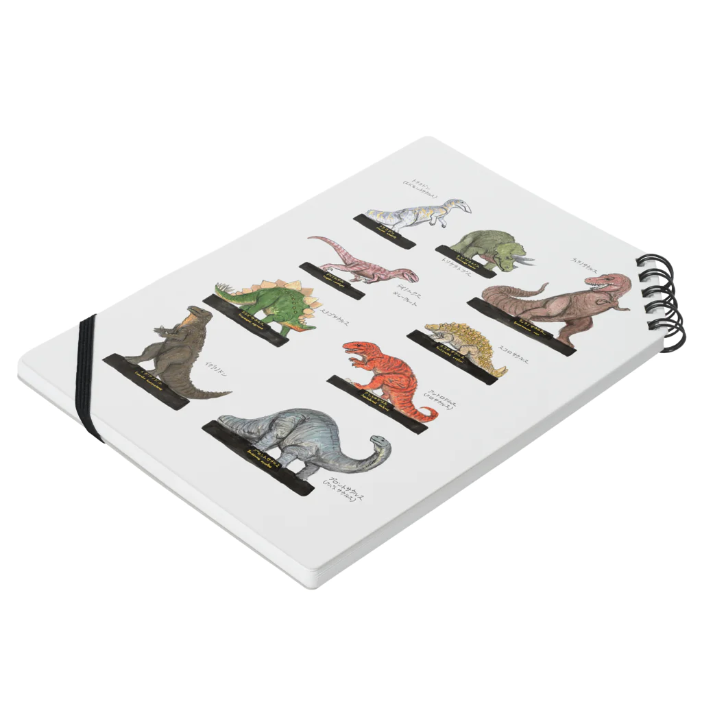 鎧蜥蜴の寝所の古生物フィギュア案シリーズ：恐竜復元【旧】1 Notebook :placed flat