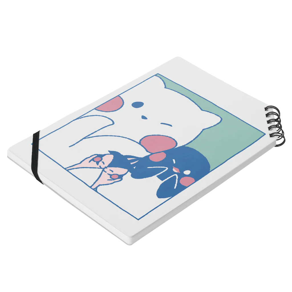 tafu tafuのかわいいポーズのしろぎんしま Notebook :placed flat