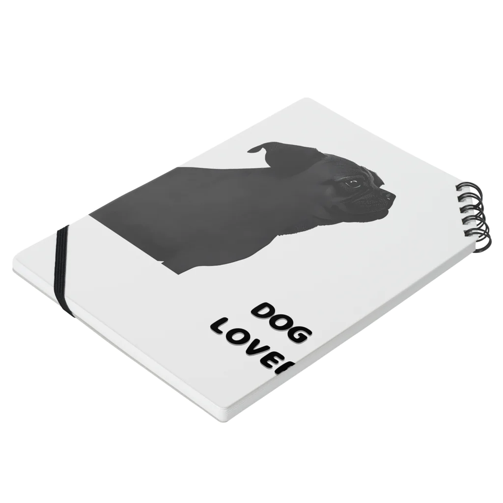 DOG LOVERのDOG LOVER（パグ） Notebook :placed flat