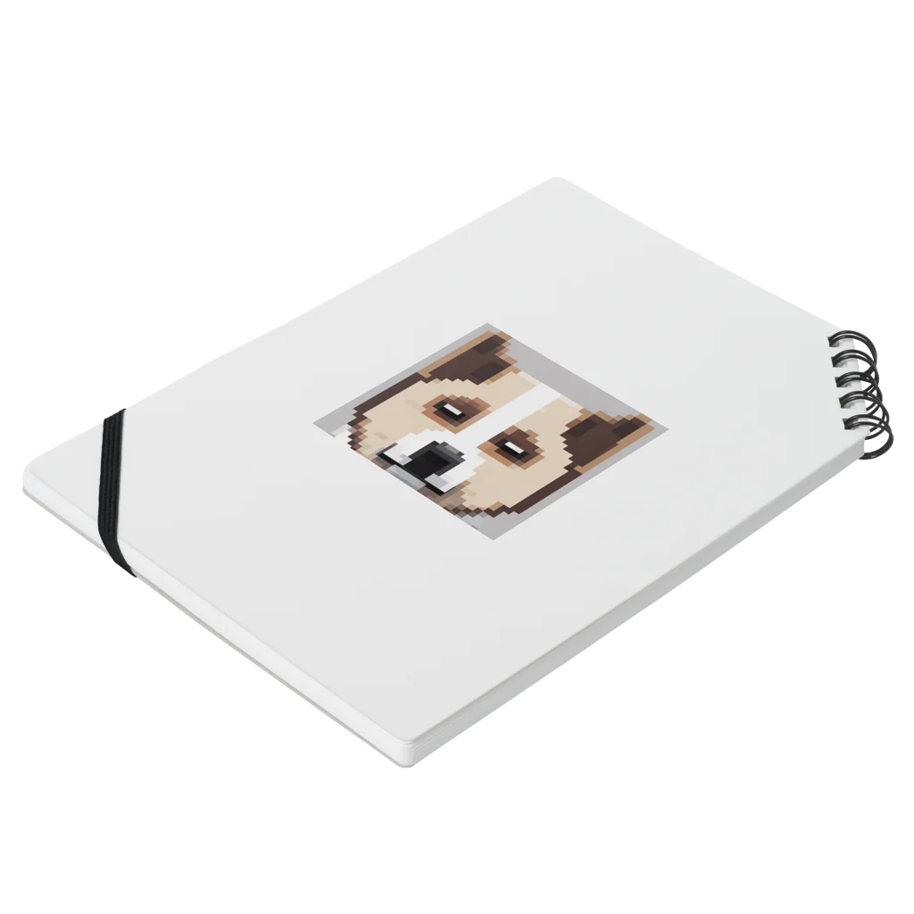 たるほのお店のピクセルアートのかわいい秋田犬 Notebook :placed flat