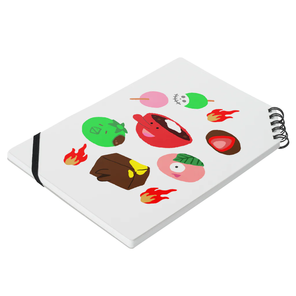 れなしやの和菓子妖怪🍡アップ Notebook :placed flat