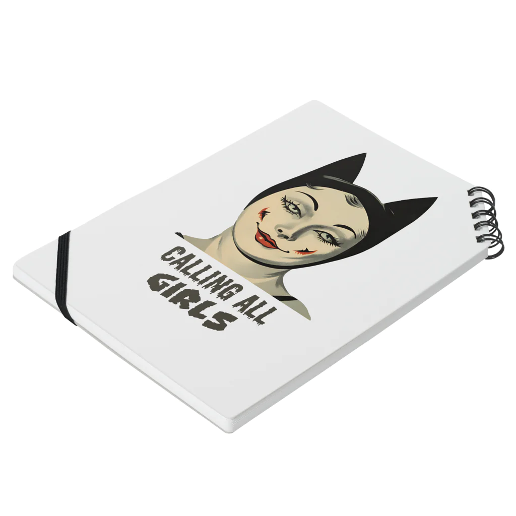 TENMAHAJUNのCalling All Girl Notebook :placed flat