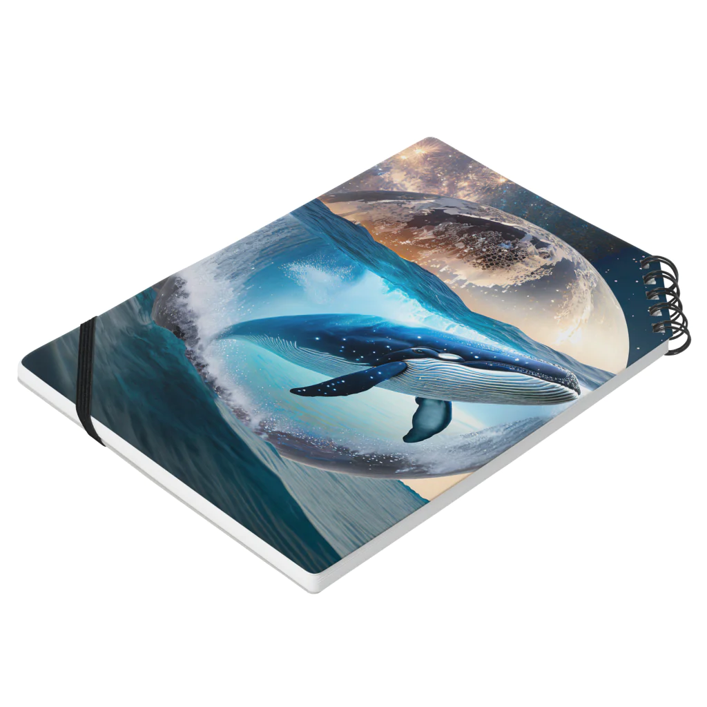RONBOのクジラと海と宇宙 Notebook :placed flat