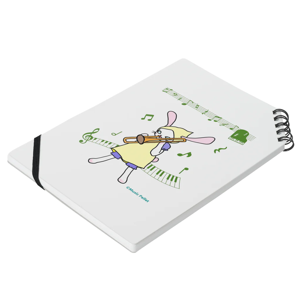 ミュージックパレットのMPオリジナルキャラクター(tuki) Notebook :placed flat